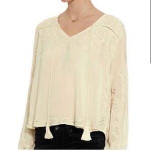 Love Sam - Boho Embroidered Blouse - Ivory - Size S - NET-A-PORTER - Like New